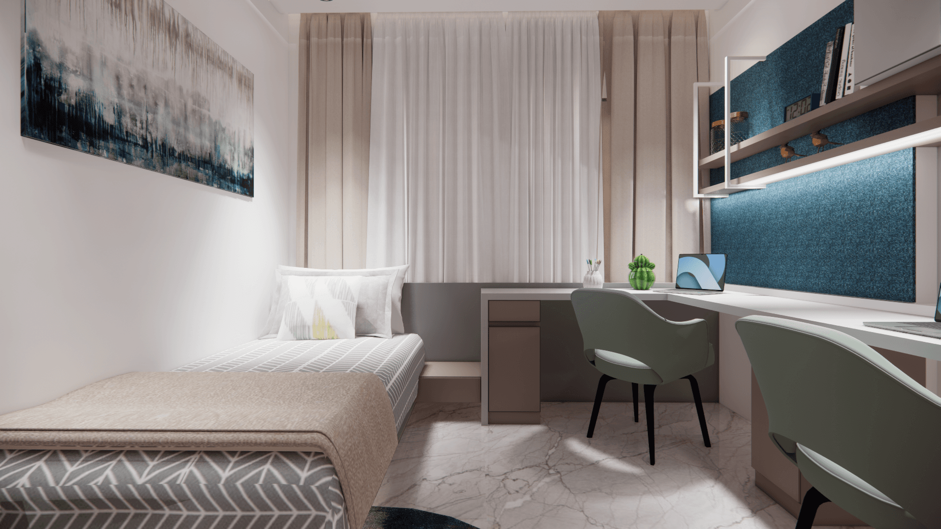 Serene and Smart Kids Bedroom 1
