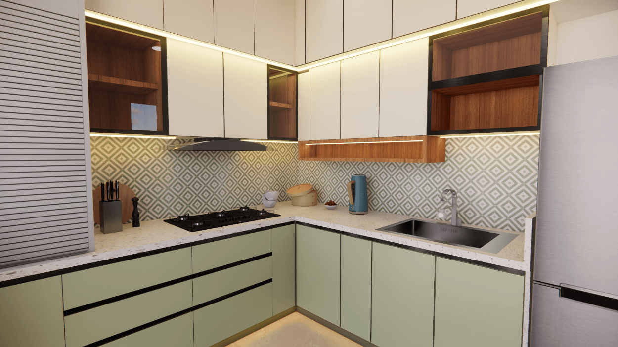 Soft Sage Kitchen Nook