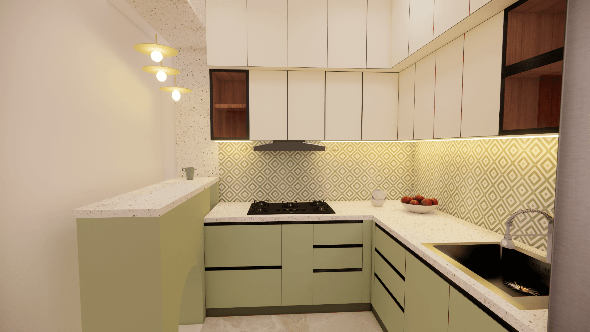 Soft Sage Kitchen Nook 1