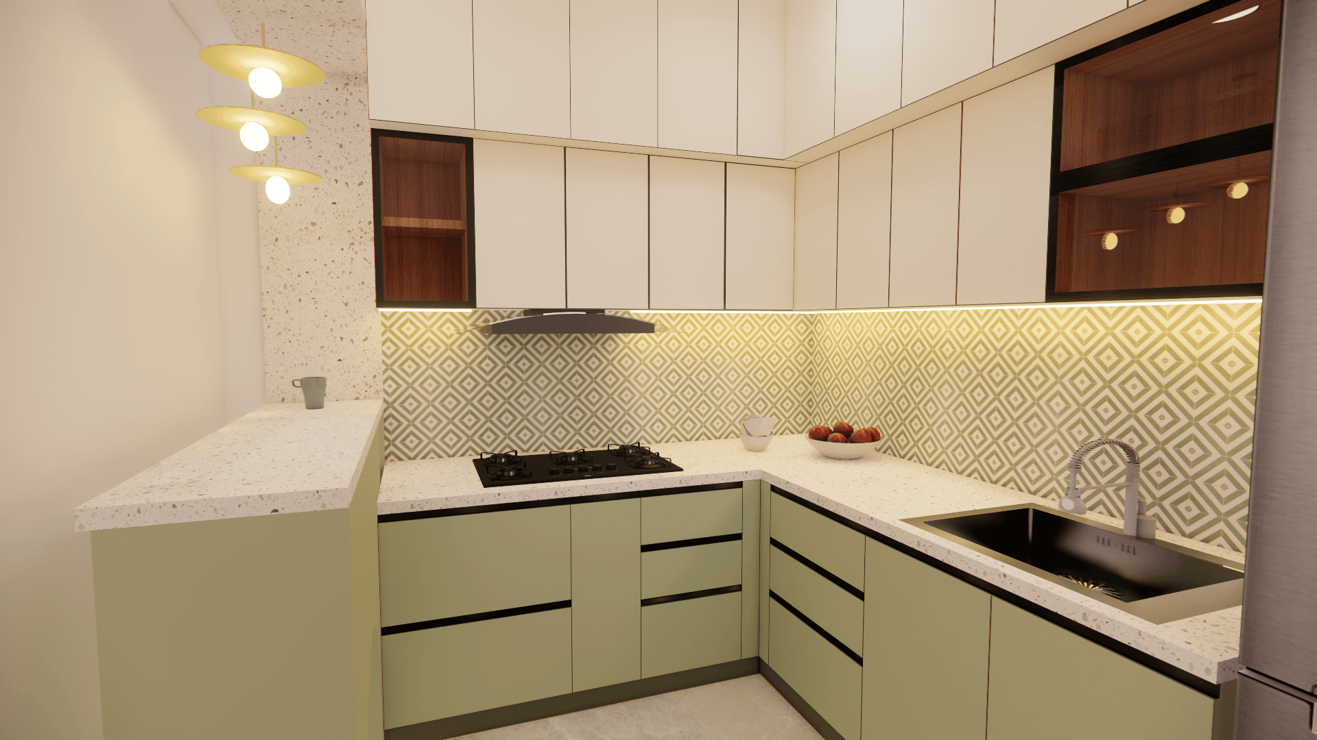 Soft Sage Kitchen Nook 2