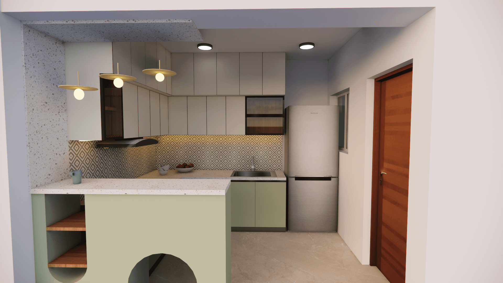 Soft Sage Kitchen Nook 3